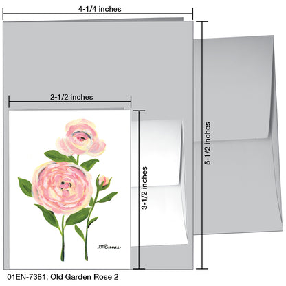 Old Garden Rose 2, Greeting Card (7381)