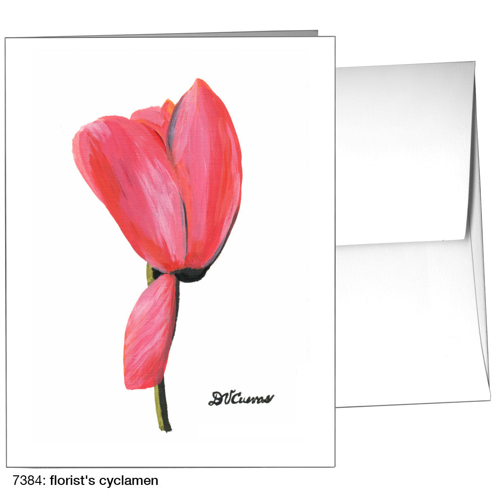 Florist's Cyclamen, Greeting Card (7384)