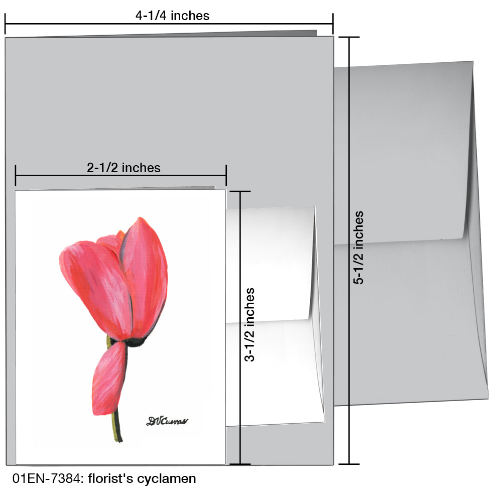 Florist's Cyclamen, Greeting Card (7384)