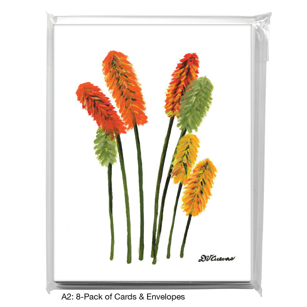 Kniphofias, Greeting Card (7387)