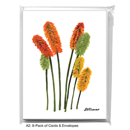 Kniphofias, Greeting Card (7387)