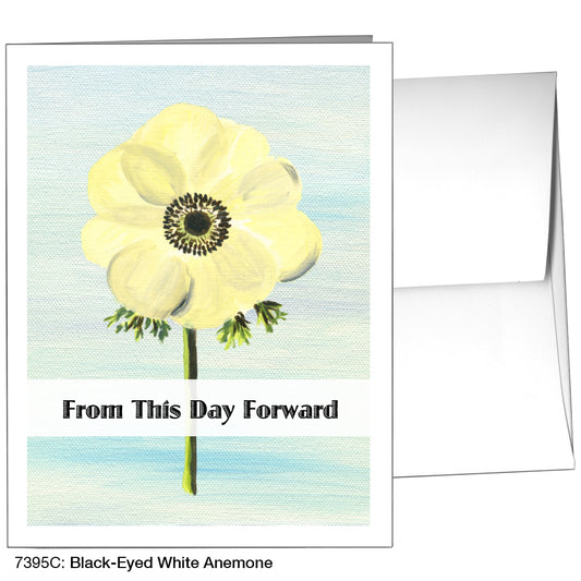 Black-Eyed White Anemone, Greeting Card (7395C)