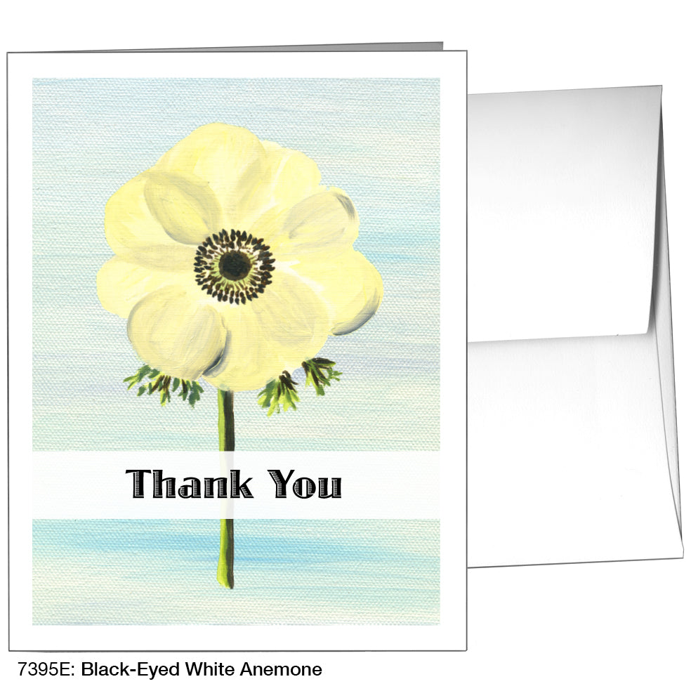 Black-Eyed White Anemone, Greeting Card (7395E)