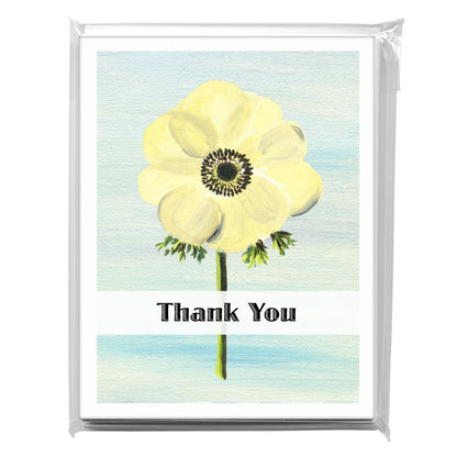 Black-Eyed White Anemone, Greeting Card (7395E)