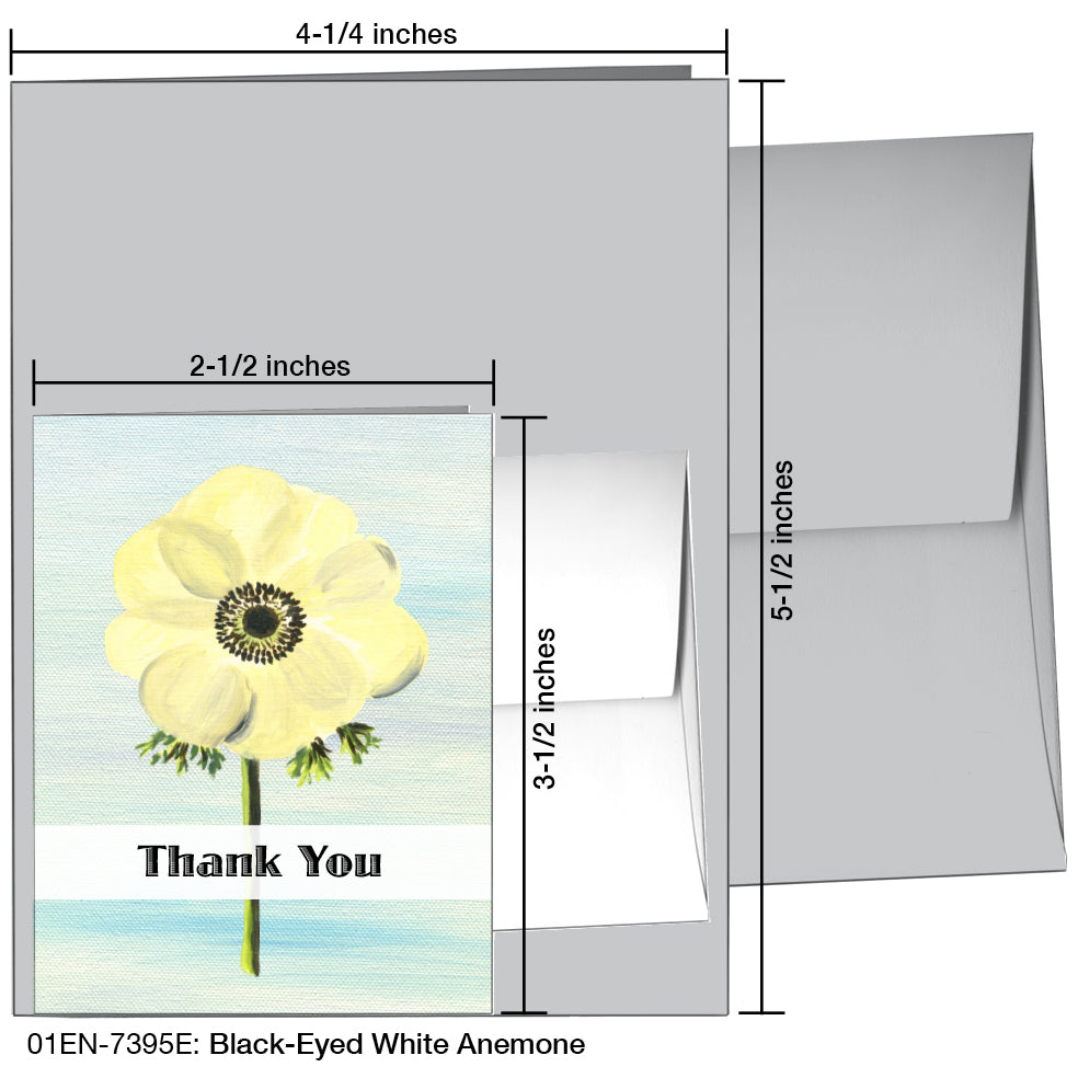 Black-Eyed White Anemone, Greeting Card (7395E)