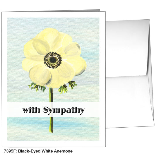 Black-Eyed White Anemone, Greeting Card (7395F)