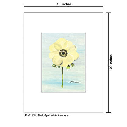 Black-Eyed White Anemone, Print (#7395N)