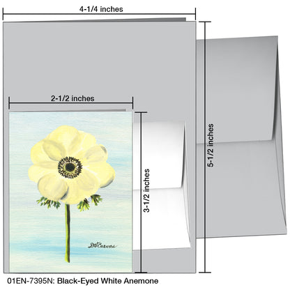 Black-Eyed White Anemone, Greeting Card (7395N)