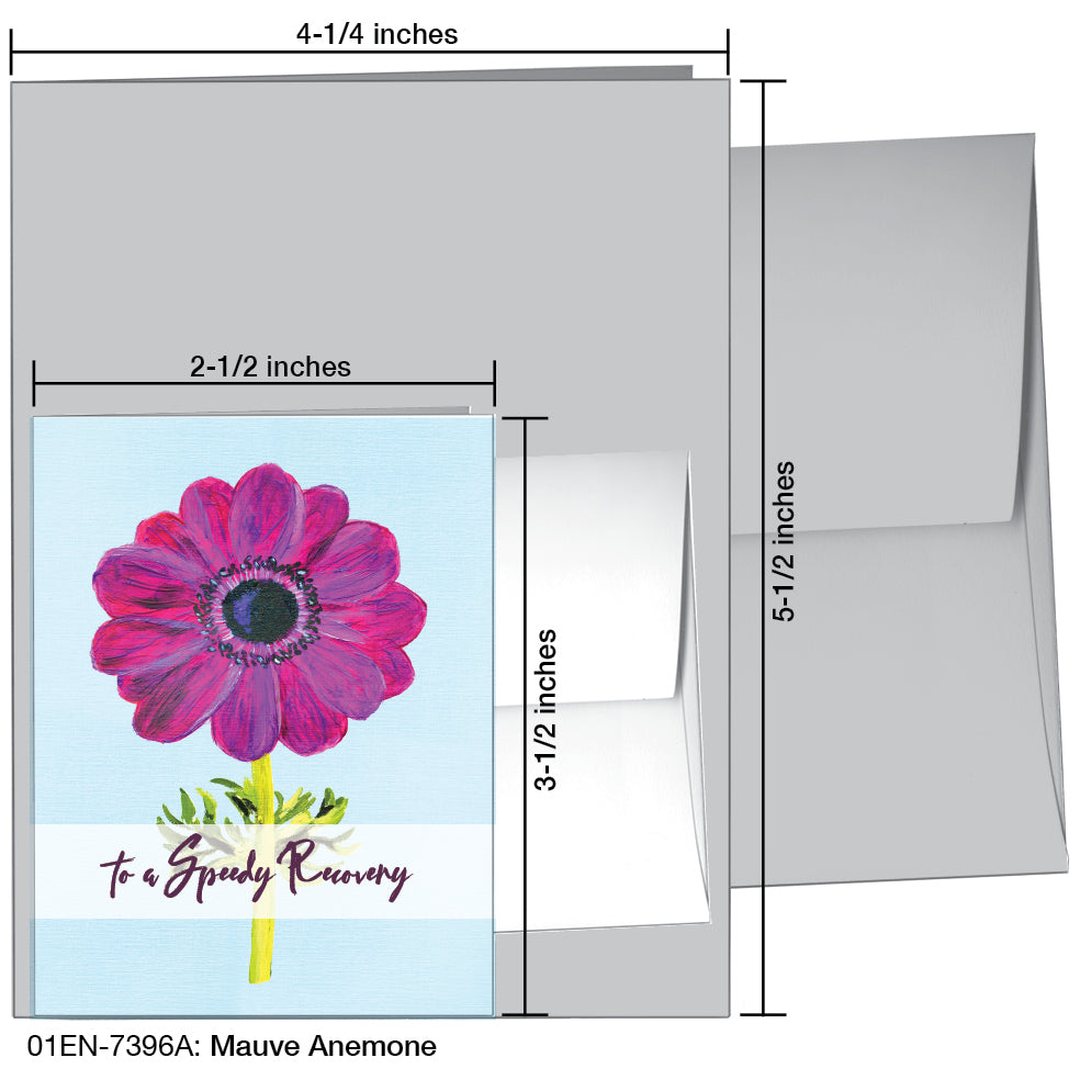 Mauve Anemone, Greeting Card (7396A)