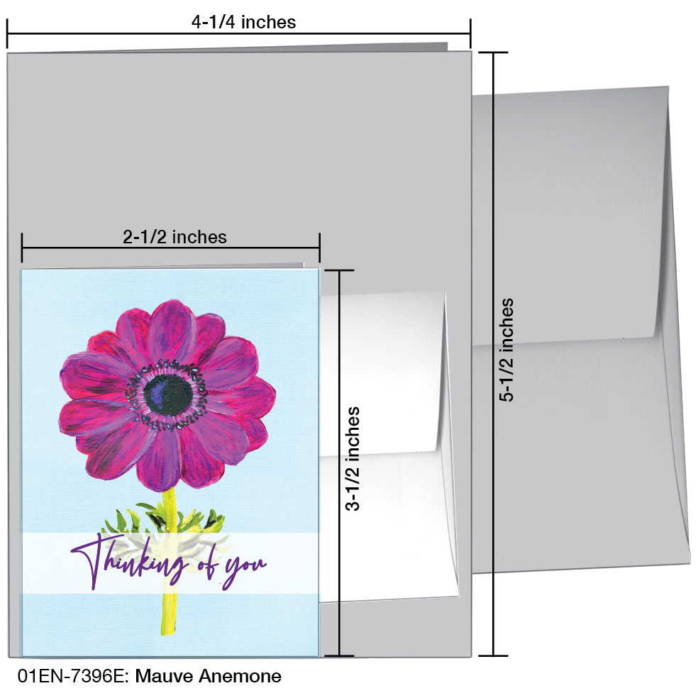 Mauve Anemone, Greeting Card (7396E)