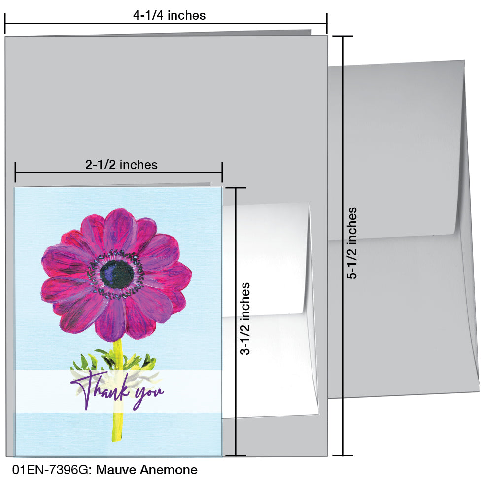 Mauve Anemone, Greeting Card (7396G)