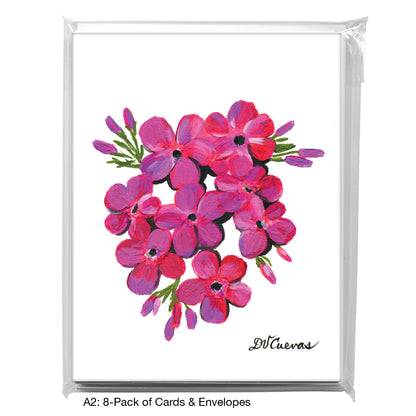 Summer Phlox Fuscia, Greeting Card (7403)