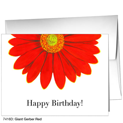 Giant Gerber Red, Greeting Card (7416D)