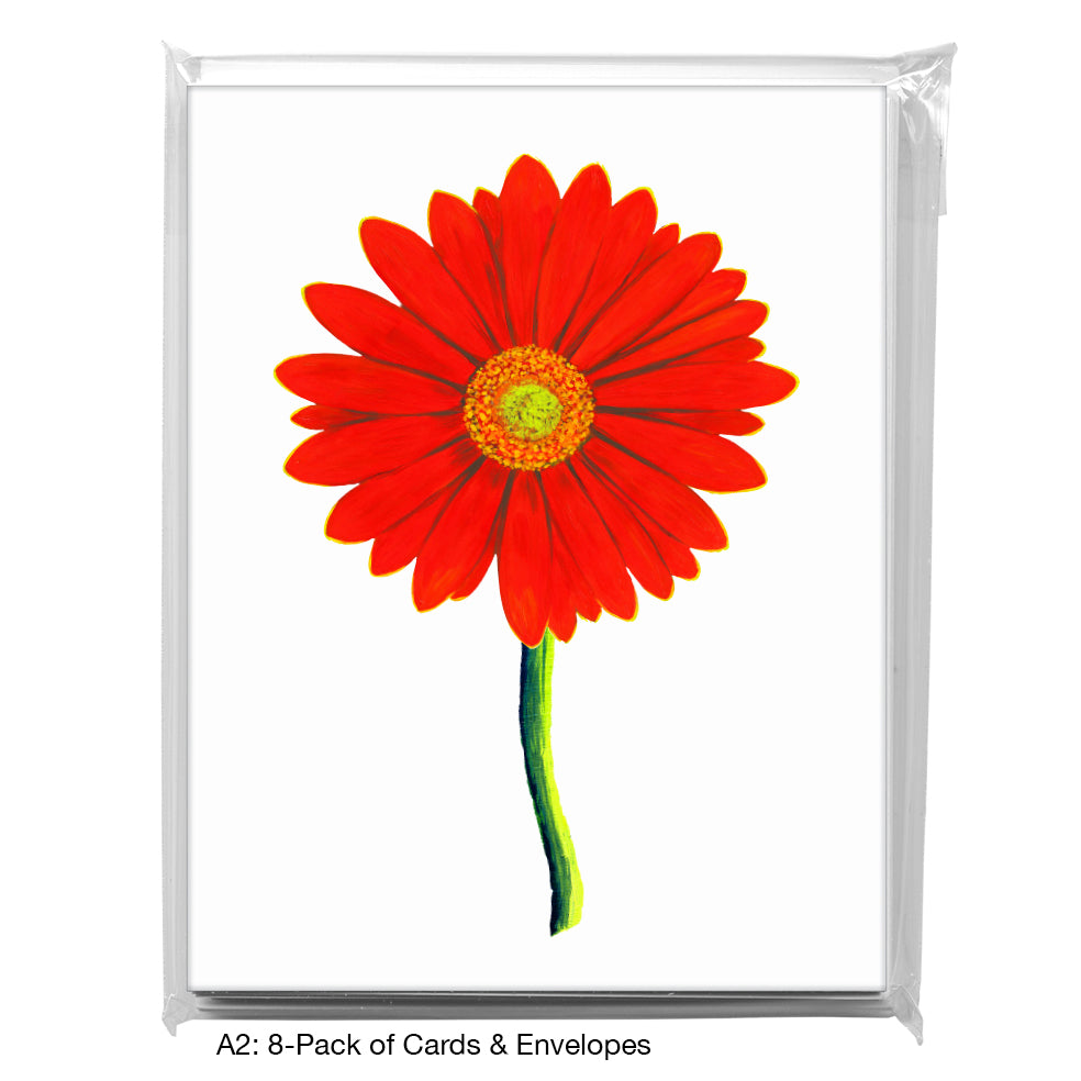 Giant Gerber Red, Greeting Card (7416T)