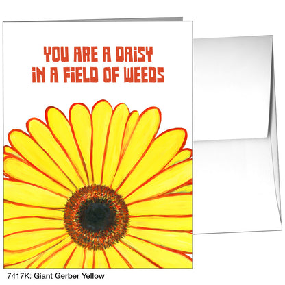 Giant Gerber Yellow, Greeting Card (7417K)