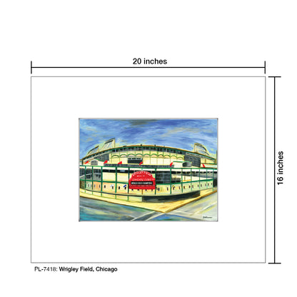 Wrigley Field, Chicago, Print (#7418)