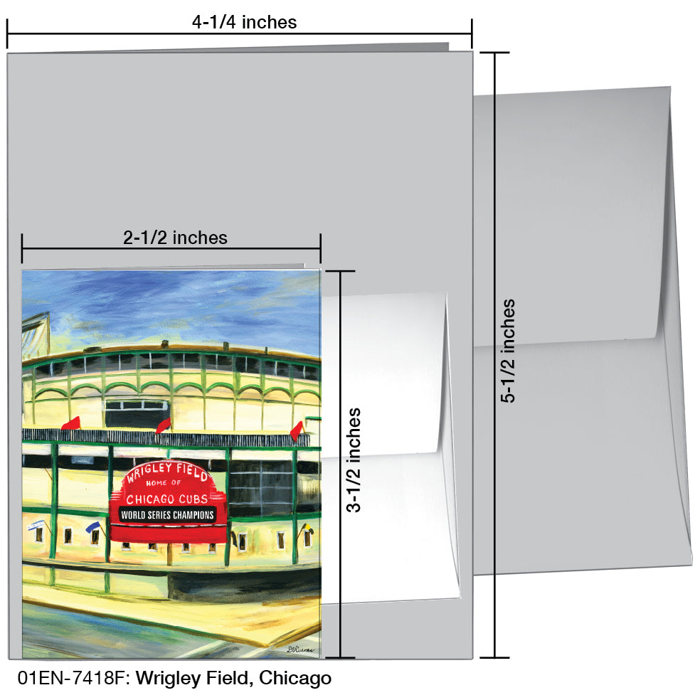 Wrigley Field, Chicago, Greeting Card (7418F)