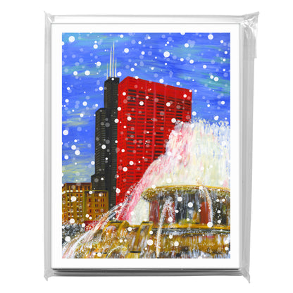 Buckingham Fountain, Chicago, Greeting Card (7419B)