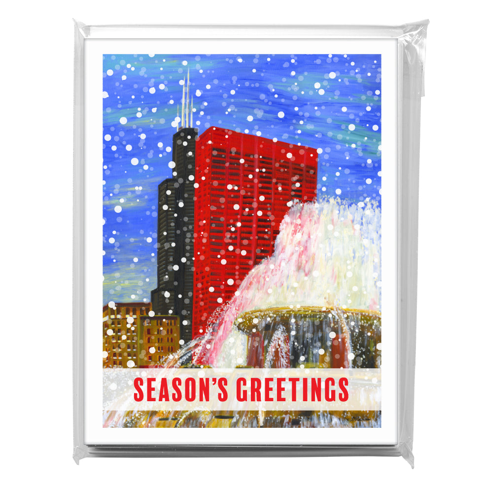 Buckingham Fountain, Chicago, Greeting Card (7419E)