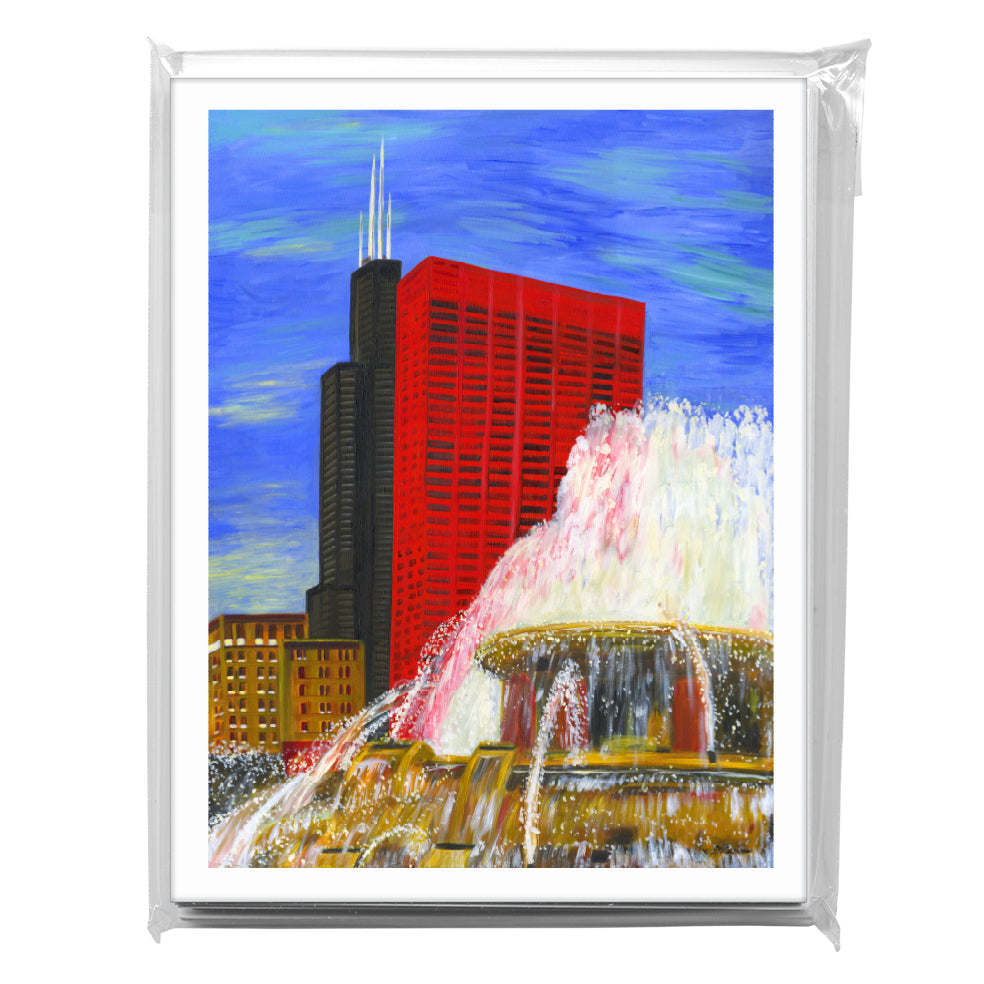 Buckingham Fountain, Chicago, Greeting Card (7419)