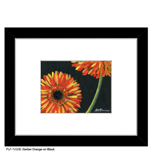 Gerber Orange On Black 2, Print (#7432B)