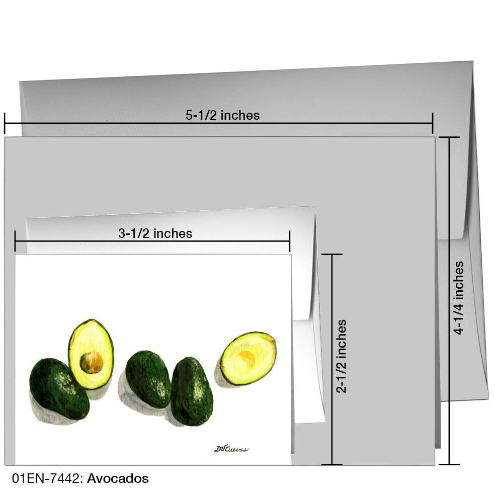 Avocados, Greeting Card (7442)