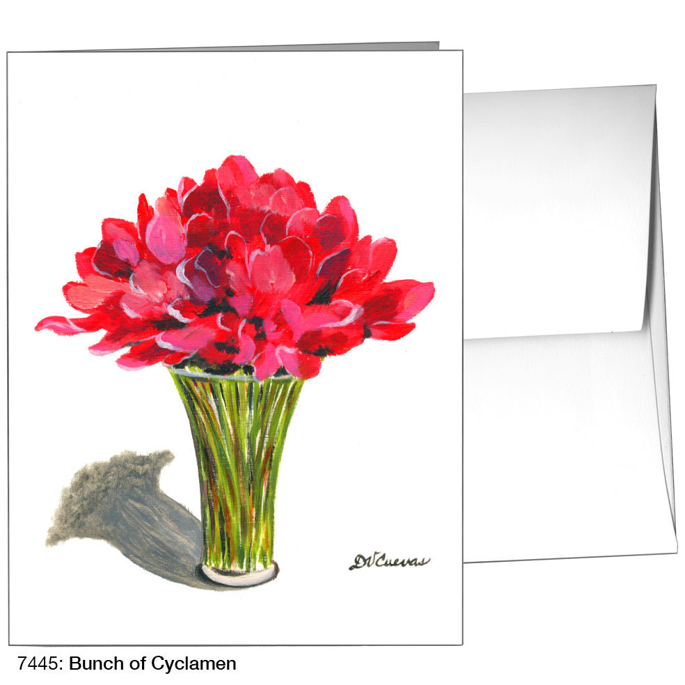 Bunch Of Cyclamen, Greeting Card (7445)