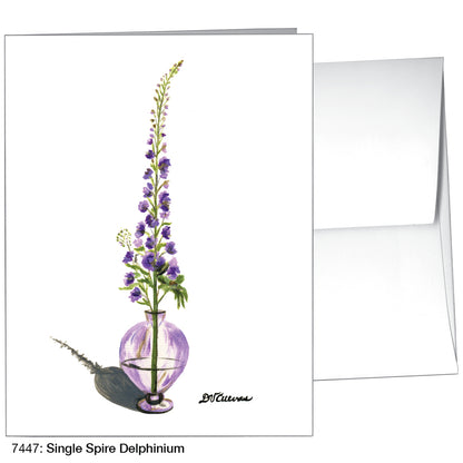 Single Spire Delphinium, Greeting Card (7447)