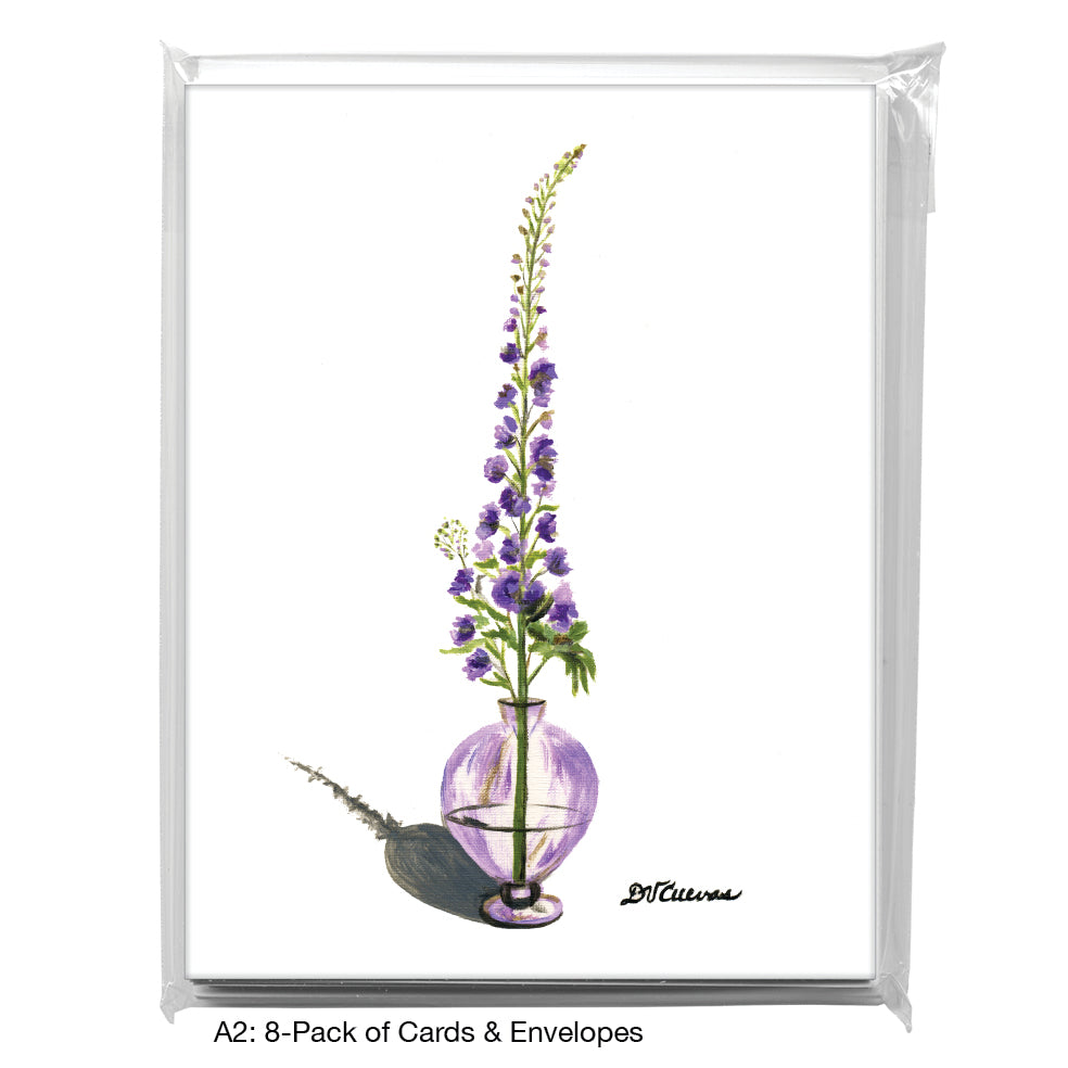 Single Spire Delphinium, Greeting Card (7447)