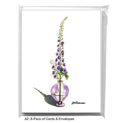 Single Spire Delphinium, Greeting Card (7447)