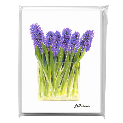 Bunch Of Hyacinths, Greeting Card (7449)