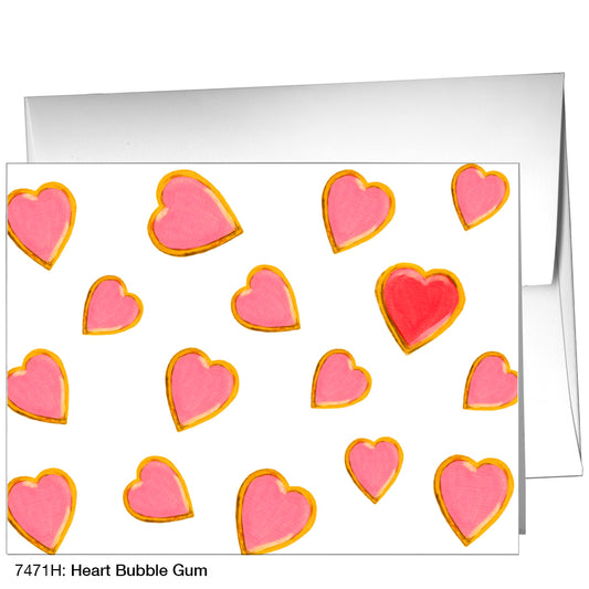 Heart Bubble Gum, Greeting Card (7471H)