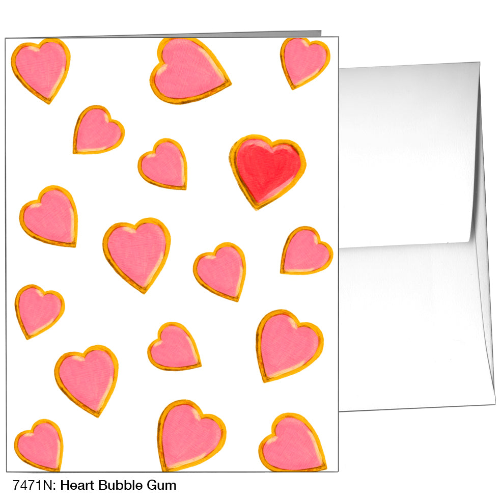 Heart Bubble Gum, Greeting Card (7471N)