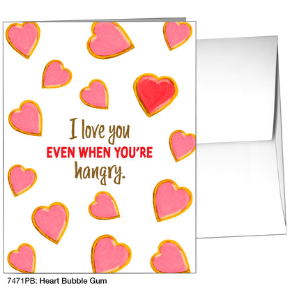 Heart Bubble Gum, Greeting Card (7471PB)