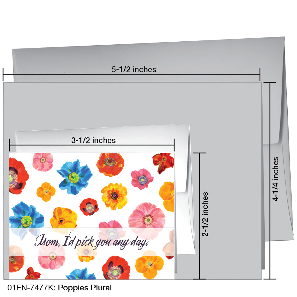 Poppies Plural, Greeting Card (7477K)