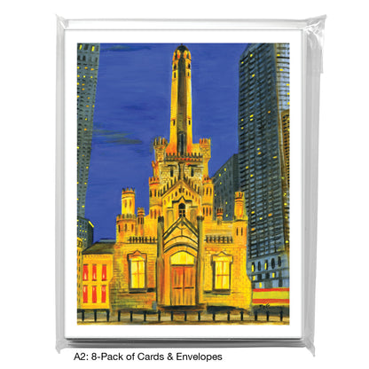 Water Tower, Chicago, Greeting Card (7483)