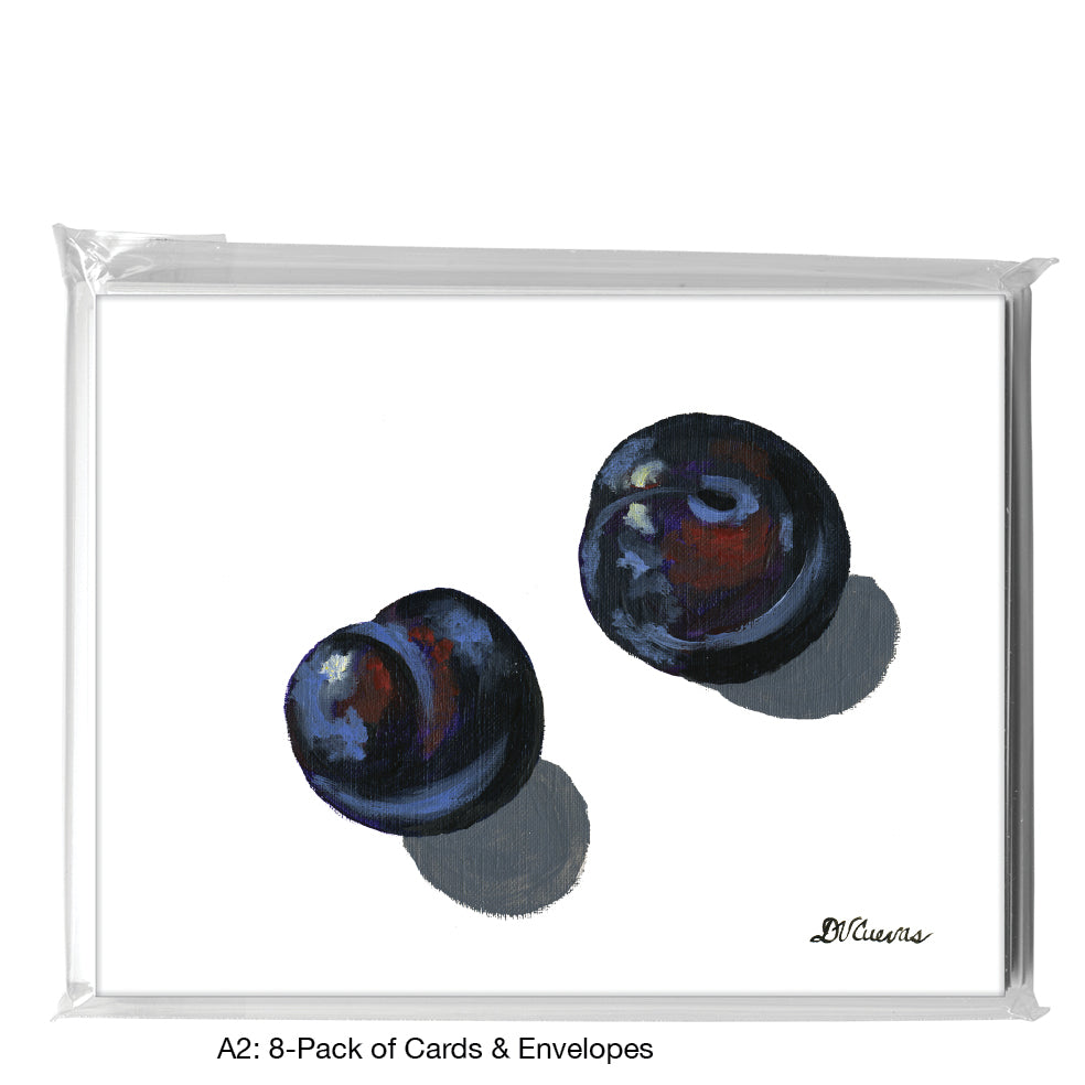 Plum Trio 1, Greeting Card (7484A)