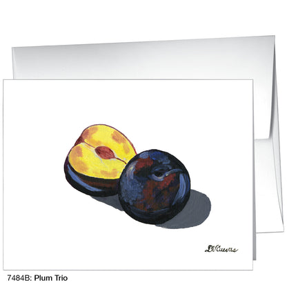 Plum Trio 1, Greeting Card (7484B)