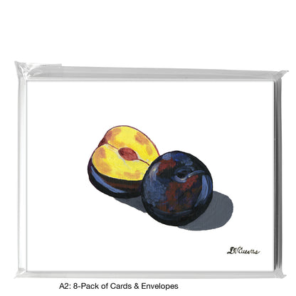 Plum Trio 1, Greeting Card (7484B)