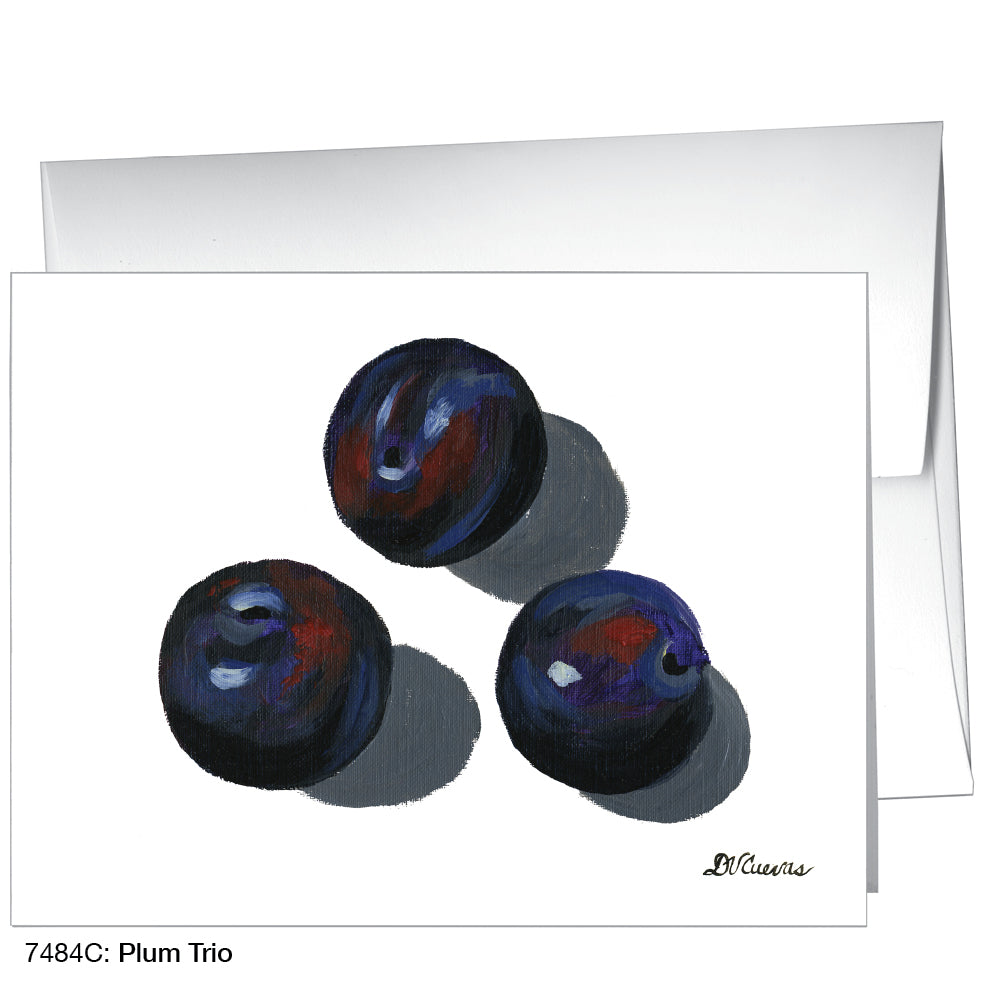 Plum Trio 1, Greeting Card (7484C)