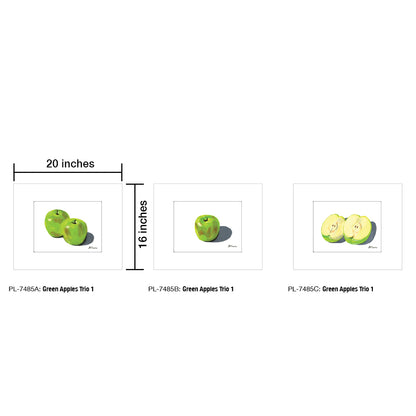 Green Apples 1, Print TRIO (#7485)