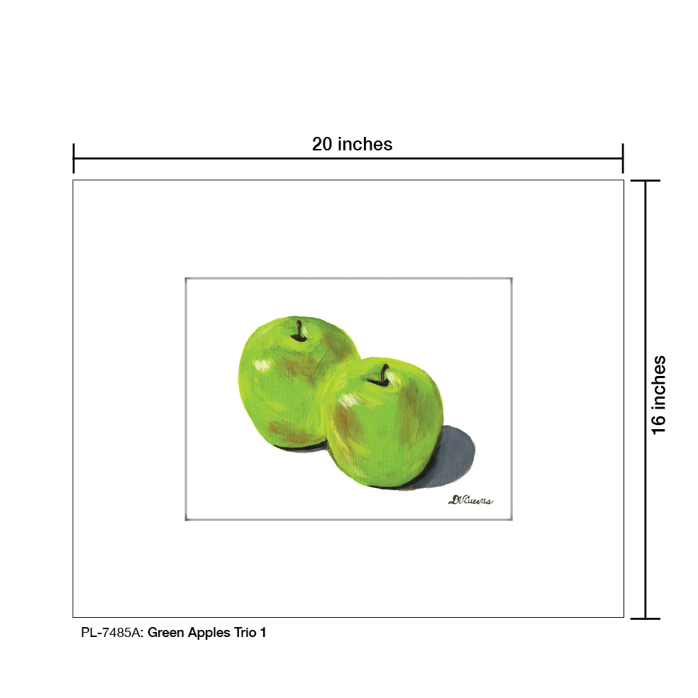 Green Apples Trio A, Print (#7485A)