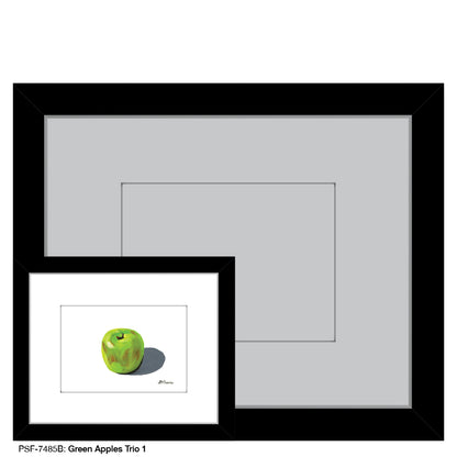 Green Apples Trio B, Print (#7485B)