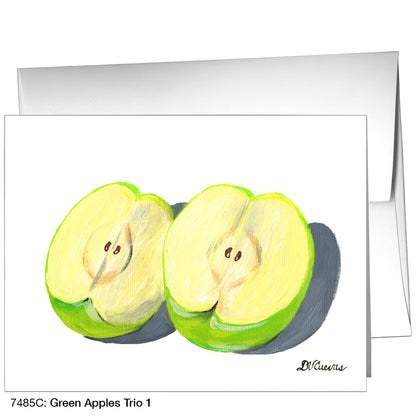 Green Apples Trio 1, Greeting Card (7485C)