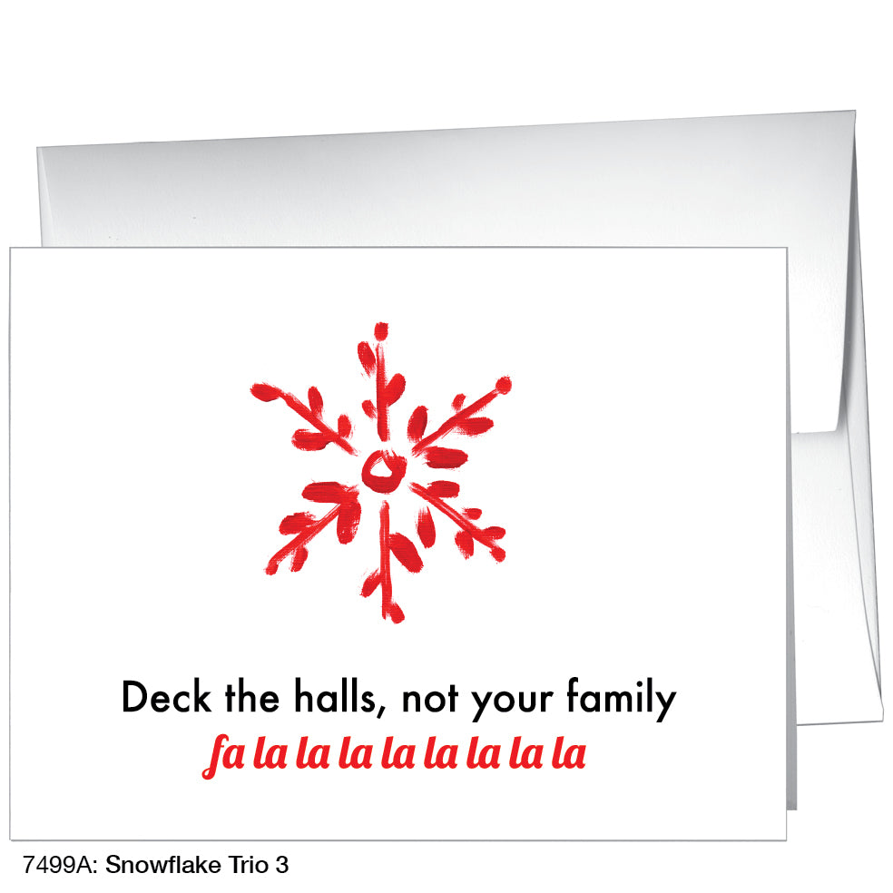 Snowflake Trio 3, Greeting Card (7499A)