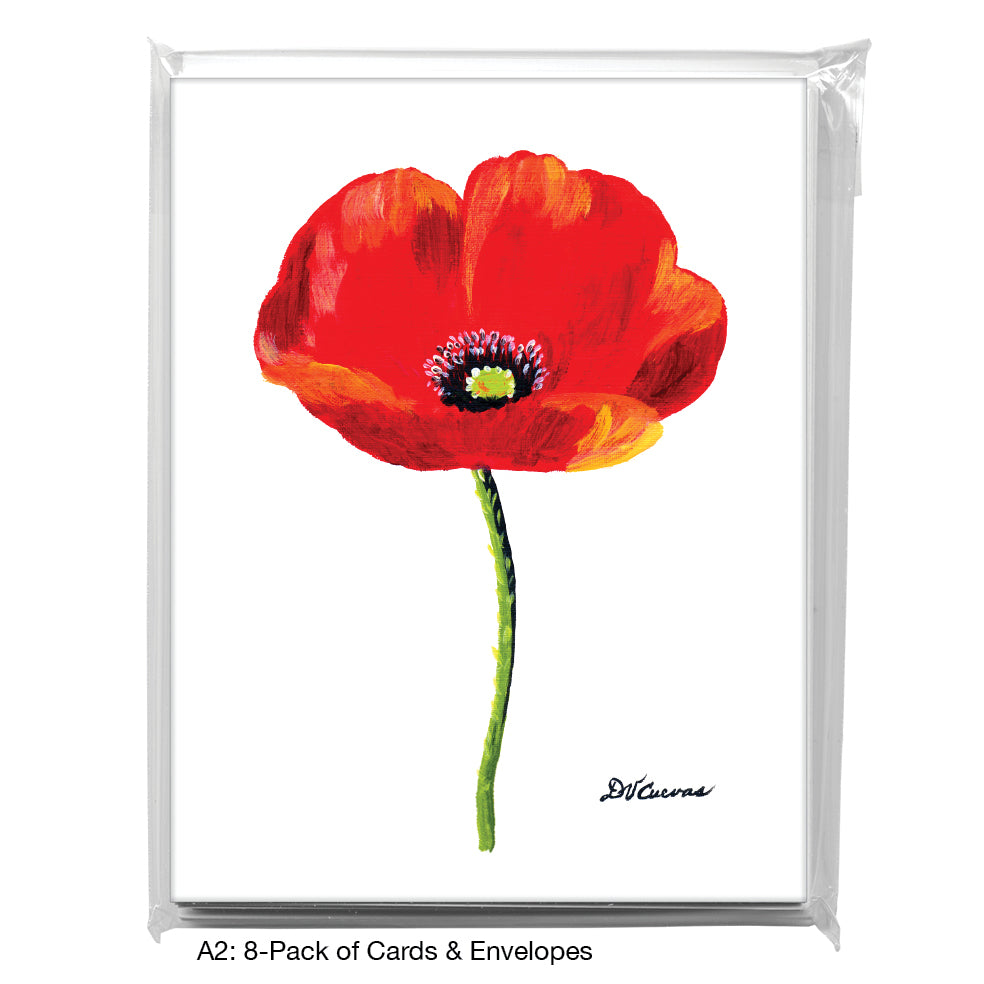 Red Passion Poppy, Greeting Card (7500)