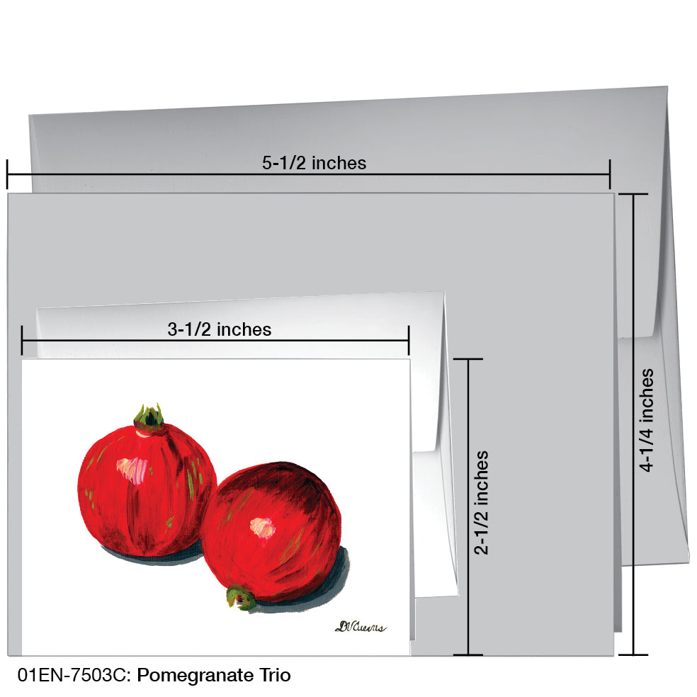 Pomegranate Trio 1, Greeting Card (7503C)