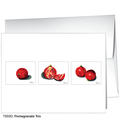 Pomegranate Trio 1, Greeting Card (7503D)