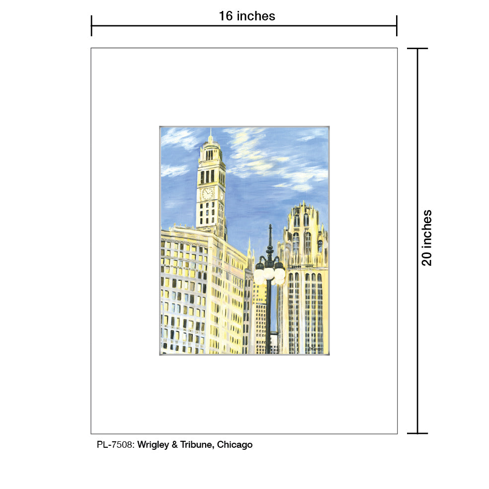 Wrigley & Tribune, Chicago, Print (#7508)