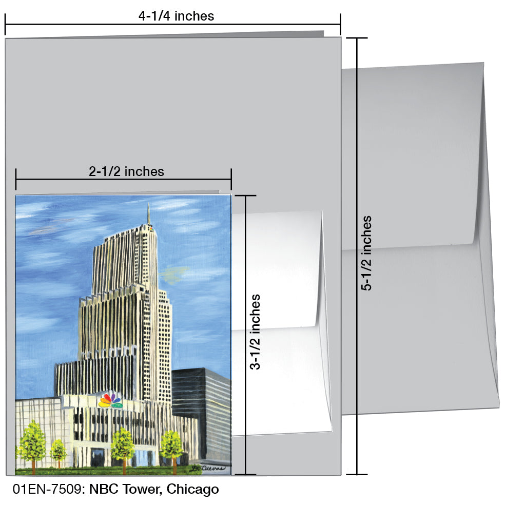 NBC Tower, Chicago, Greeting Card (7509)